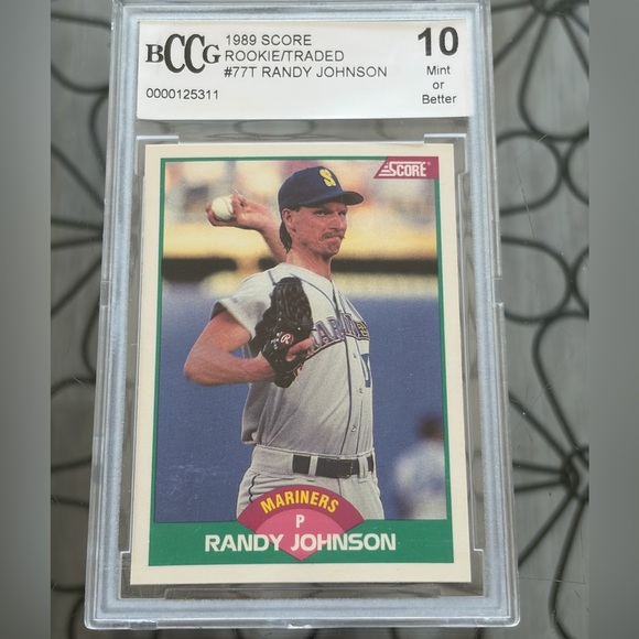 Score Other - Randy Johnson 1989 Topps Seattle Mariners Rookie RC Baseball Card Graded 10